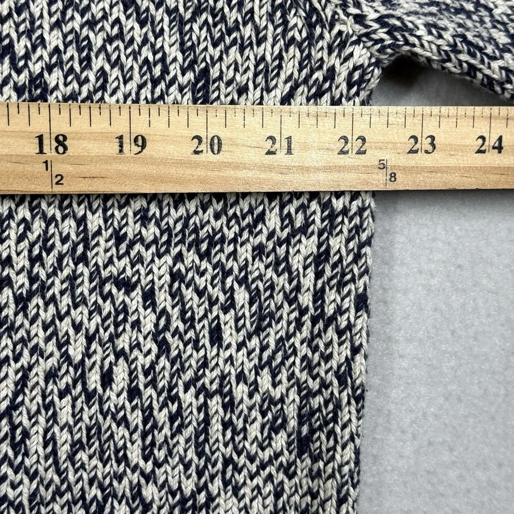 J Crew Sweater Mens Large Marled Cotton Crewneck Pullover Chunky Knit Fisherman